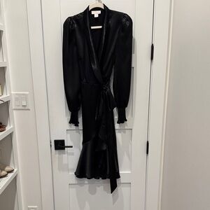 Elegant Black Wrap Dress
